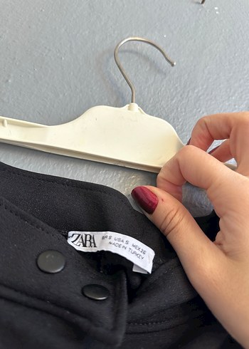 Zara Siyah Kemerli Kadın Kumaş Pantolon