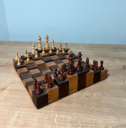 ??El Yapımı 3d Ahşap Santranç Takımı ??