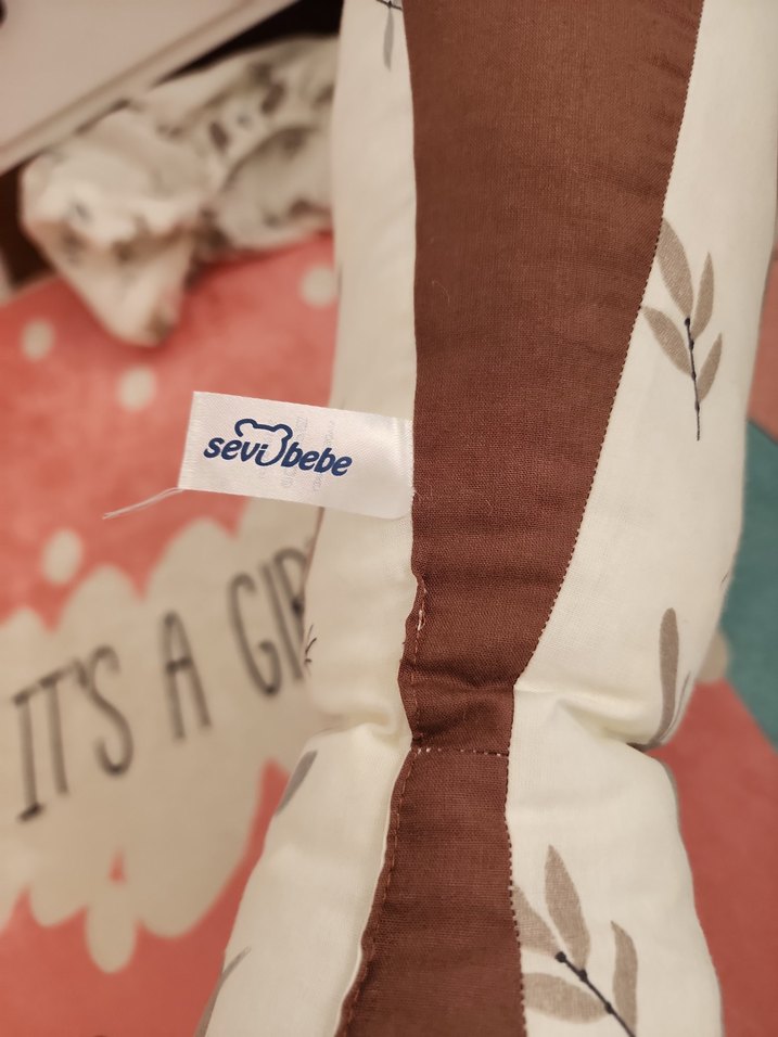 Baskılı Kahverengi Hamile ve Emzirme Yastığı - Görsel 2