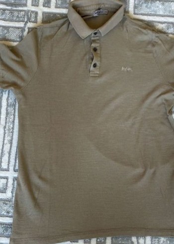 Bej Keten Düğmeli Erkek Polo Tişört lee cooper - Görsel 2