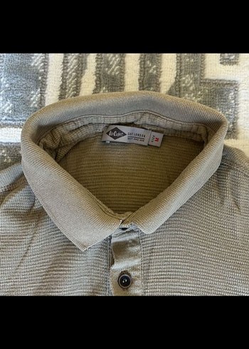 Bej Keten Düğmeli Erkek Polo Tişört lee cooper - Görsel 3