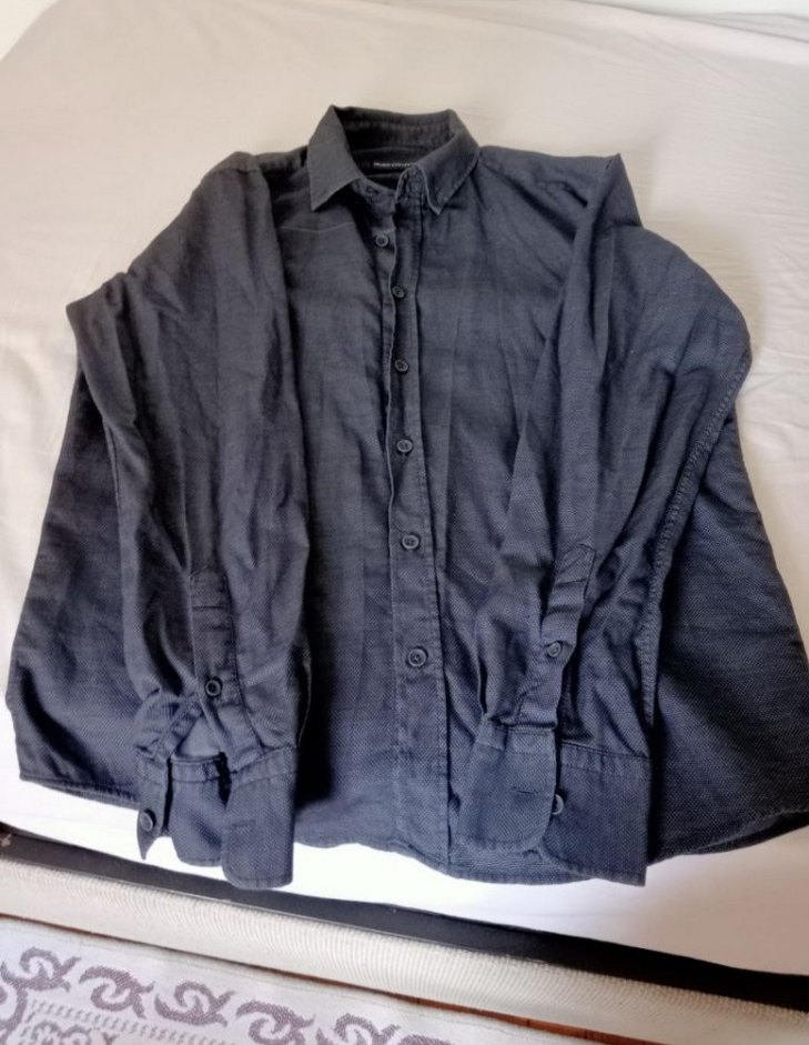 gri Düğmeli Erkek uzun Kollu Gömlek Mudo colleçtion M beden - Görsel 3