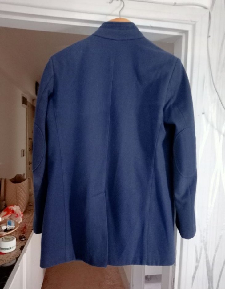 Düğmeli Midi Lacivert kaşe Kaban Toss marka karaca nın malıdır - Görsel 2