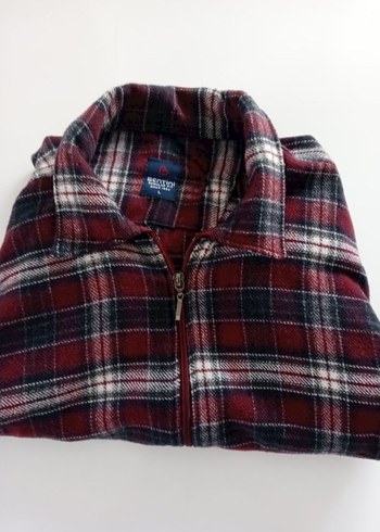 Bordo Ekoseli Erkek Polar Gömlek m beden - Görsel 2