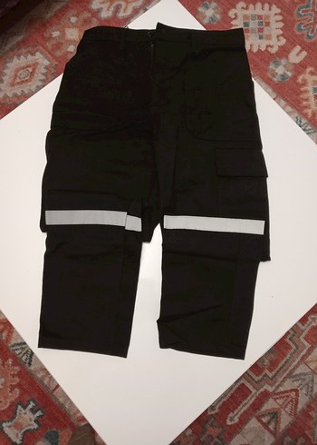 Erkek Siyah Kemerli Street Wear Pantolon.İş pantolonu - Görsel 2