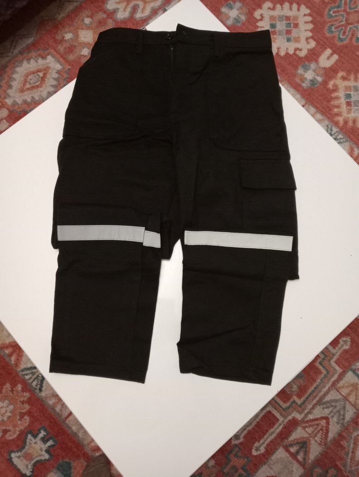 Erkek Siyah Kemerli Street Wear Pantolon.İş pantolonu - Görsel 2