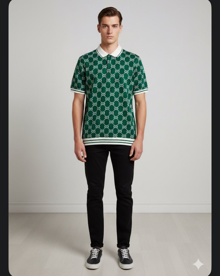 Yeşil Baskılı Erkek Kısa Kollu Pijama Takımı - Görsel 5