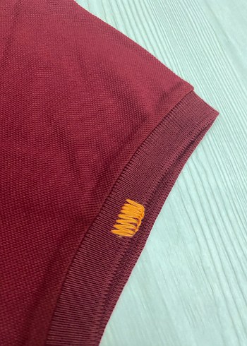 Bordo Düğmeli Polo Yaka Erkek Tişört - Görsel 3