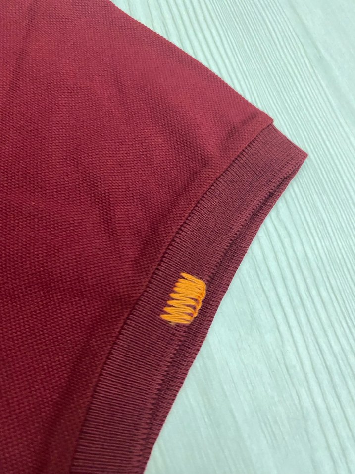 Bordo Düğmeli Polo Yaka Erkek Tişört - Görsel 3