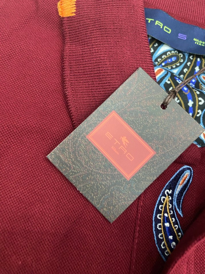 Bordo Düğmeli Polo Yaka Erkek Tişört - Görsel 2