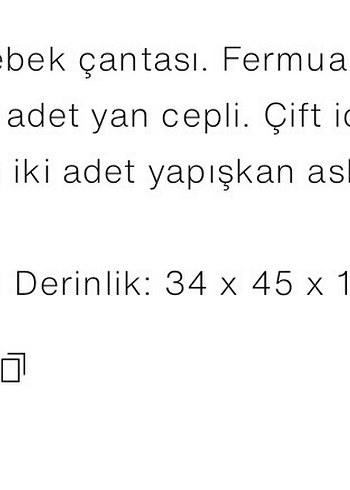 ZARA SIFIR ETİKETLİ ANNE BEBEK BAKIM ÇANTASI - Görsel 5