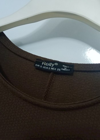 l Beden Kahverengi Uzun Tunik Kürk Detaylı