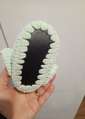 Erkek Bebek Örgü Triko Patik Gri - Görsel 3