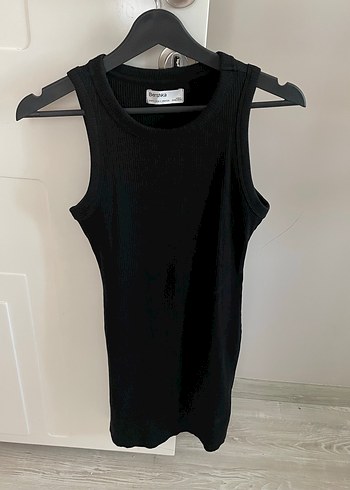 Bershka Siyah bisiklet Yakalı Kadın bodycon elbise