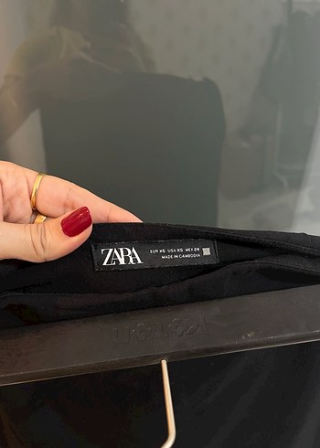 Drapeli Siyah Uzun Kadın Etek - Görsel 4