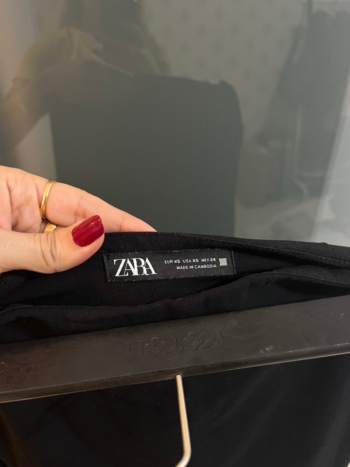 Drapeli Siyah Uzun Kadın Etek - Görsel 4