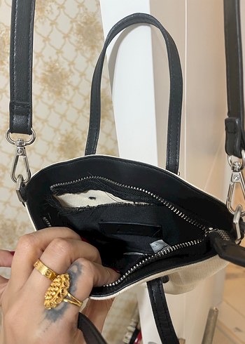 Minimalist Beyaz Deri Kadın Çanta - Görsel 3