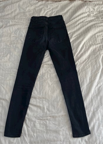 Kadın Siyah Normal Kesim Midi Kot Pantolon - Görsel 4