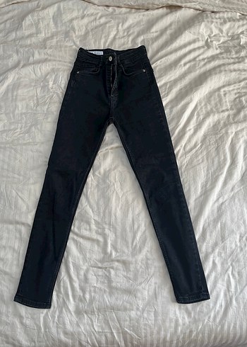 Kadın Siyah Normal Kesim Midi Kot Pantolon - Görsel 3