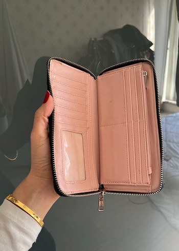 Siyah Deri Fermuarlı Kadın Cüzdanı - Görsel 3