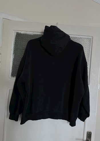 m Beden siyah Renk Stranger Things Baskılı Siyah Kapüşonlu Sweatshirt