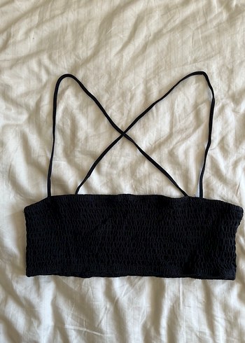 Stradivarius Siyah İnce Askılı Minimalist Bralet