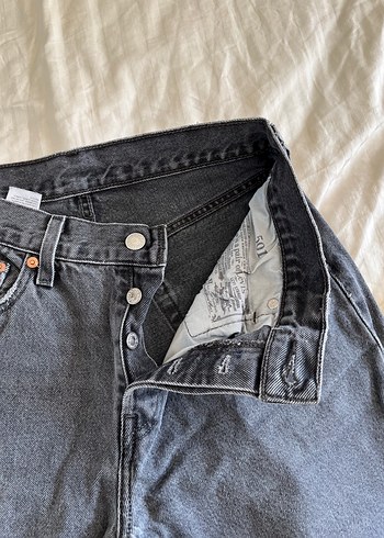 Levis Gri Bol Kesim Midi Kadın Kot Pantolon
