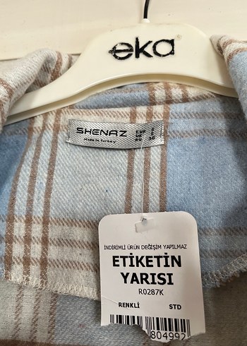 s Beden mavi Renk Uzun Kareli uzun hırka