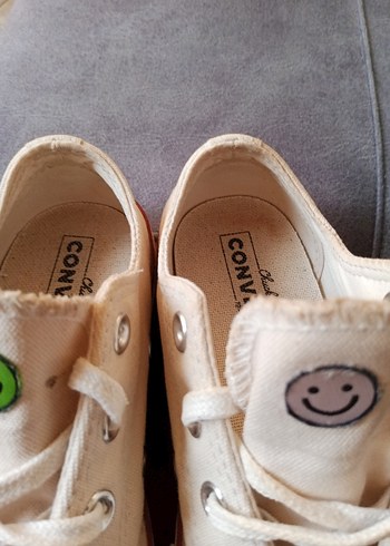 36 Beden Converse krem Bağcıklı Kadın Spor Ayakkabı