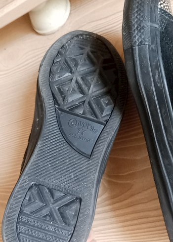 36 Beden siyah Renk Converse Siyah Yılan Desenli Spor Ayakkabı