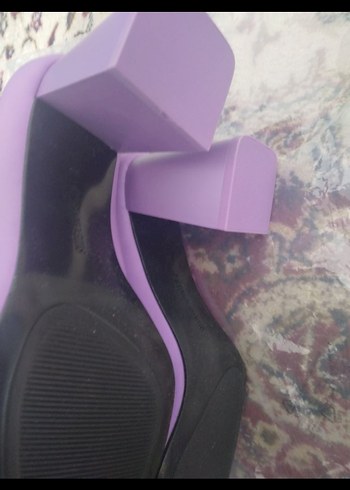 39 Beden Mor Pastel Blok Topuklu Kadın Bot stradivarius