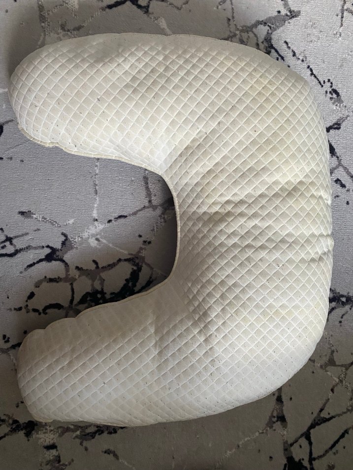 Gri Nakışlı Hamile ve Emzirme Yastığı - Görsel 2