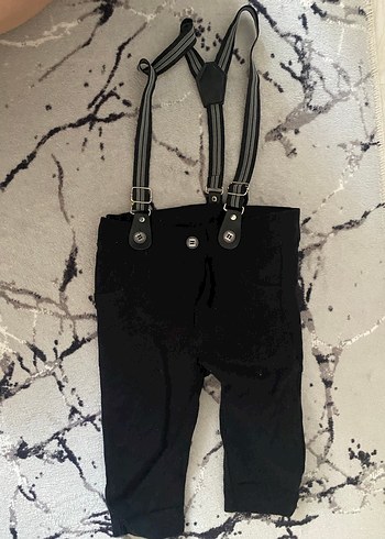 Siyah Gotik Erkek Askısı ve pantolonu - Görsel 2