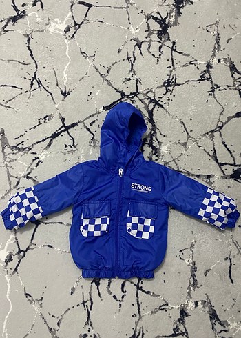 Renkli Nakışlı Erkek Bebek çift taraflı mont - Görsel 2