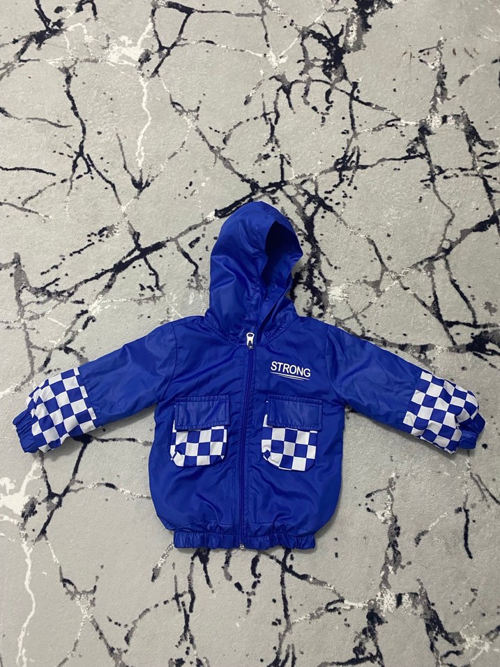 Renkli Nakışlı Erkek Bebek çift taraflı mont - Görsel 2