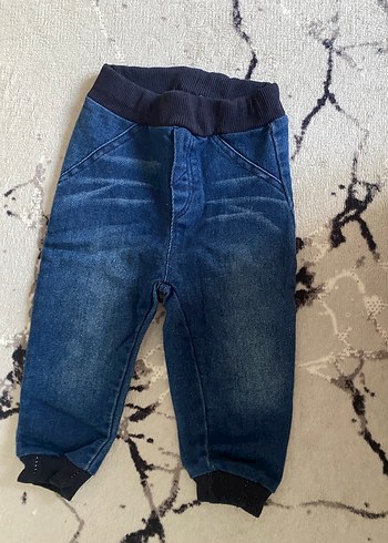 Koyu Mavi Erkek Çocuk Kot Pantolon likralı - Görsel 2