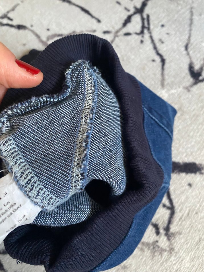 Koyu Mavi Erkek Çocuk Kot Pantolon likralı - Görsel 5