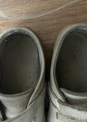 Erkek Bebek ortopedik  İlk Adım Ayakkabısı Gri Cırtlı - Görsel 3