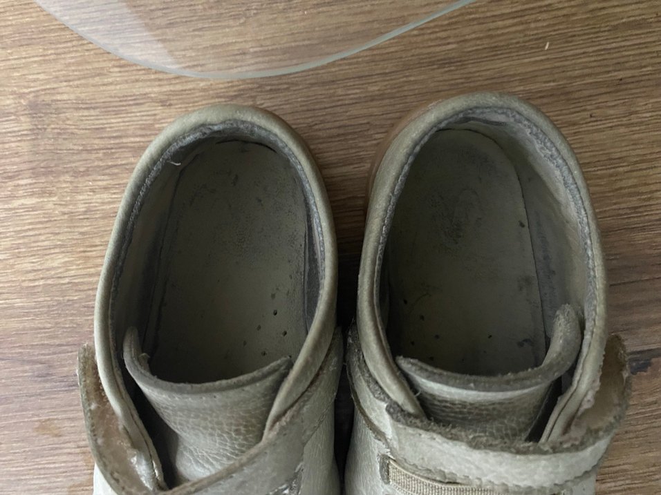 Erkek Bebek ortopedik  İlk Adım Ayakkabısı Gri Cırtlı - Görsel 3