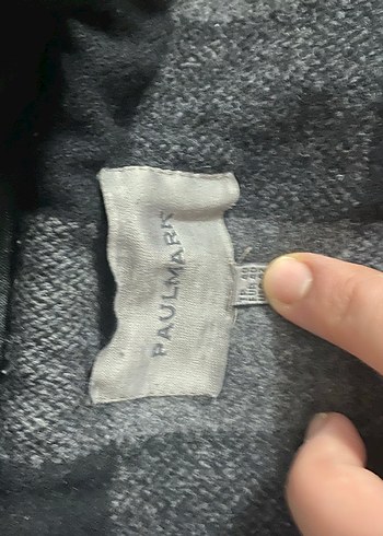 Düğmeli Gri Kareli Midi kaban - Görsel 6