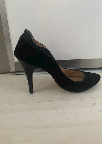 39 Beden siyah Renk Siyah Süet Stiletto Kadın Topuklu Ayakkabı