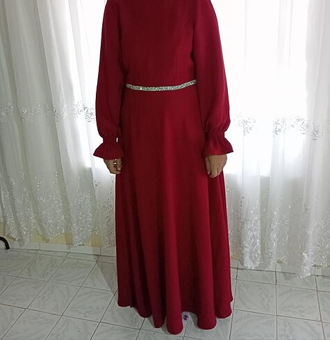 Bordo elbise