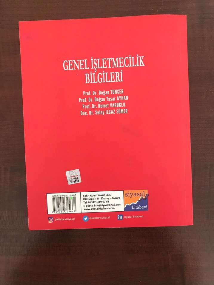 Genel İşletmecilik Bilgileri - 12. Baskı - Görsel 2
