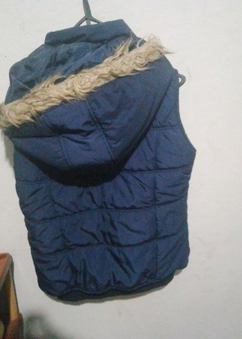 Kürk Detaylı Lacivert Kadın Yelek - Görsel 2