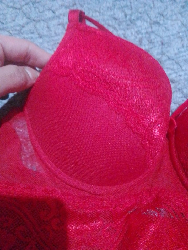 Kırmızı Dantelli Rahat Sütyen - Görsel 2