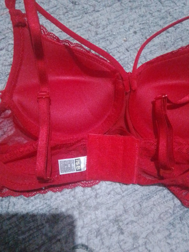 Kırmızı Dantelli Rahat Sütyen - Görsel 4