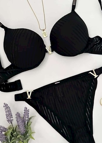 Siyah Gotik Mini Sütyen Takımı
