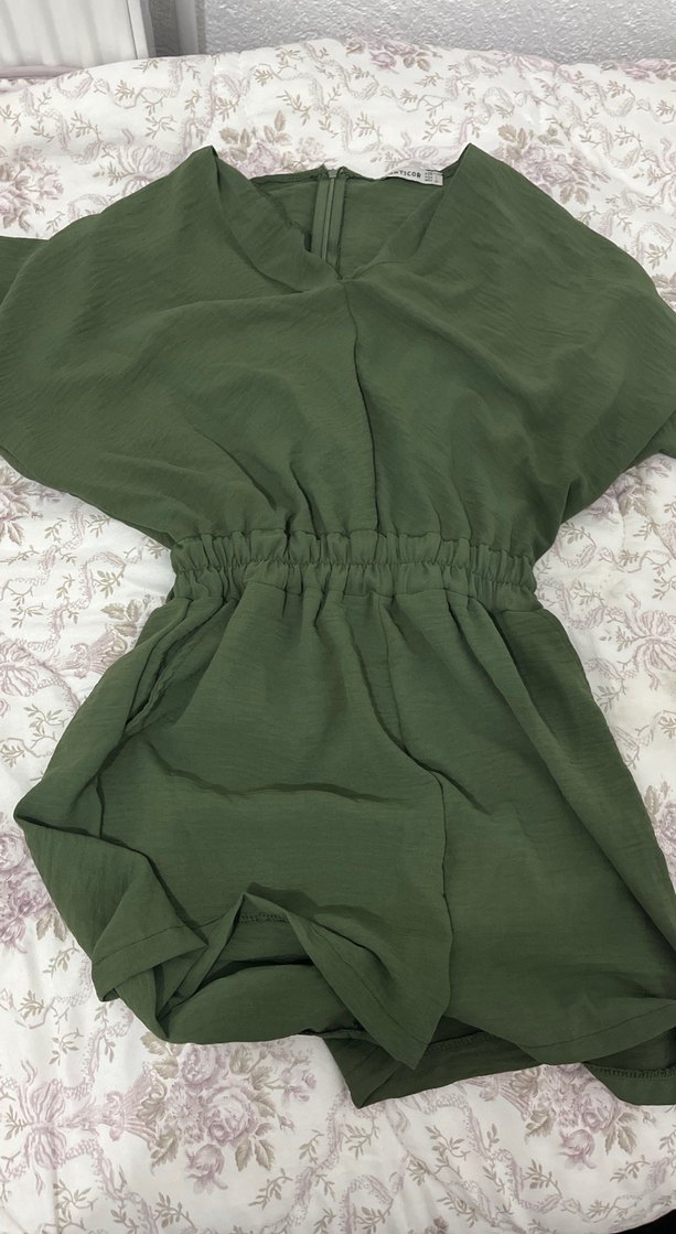 Kadın Haki  Mini Tulum - Görsel 2