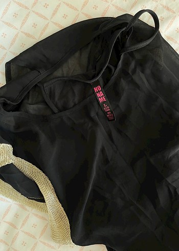 Siyah Transparan Midi Elbise - Görsel 5