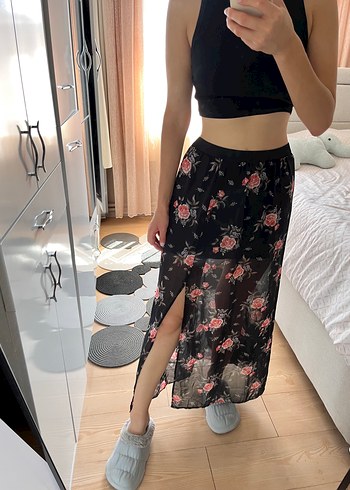 Gri Desenli Kadın Eteği - Görsel 5